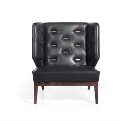 Poltrona de couro moderna Rivet Revolve
